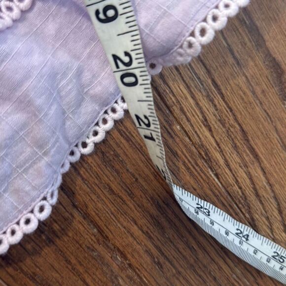 Lost & Wander NWOt Sivan peplum purple tie shoulder tank size L - Picture 5 of 9